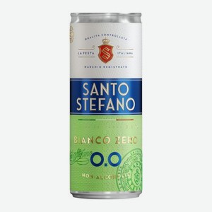 Напиток Santo Stefano Zero белый игристый полусладкий 0.5% 250мл