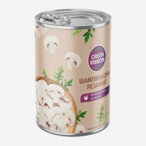 Шампиньоны резаные Green Ribbon 400г