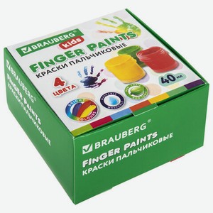 Краски пальчиковые 4 цвета по 40мл