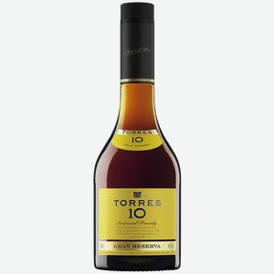 Бренди TORRES Gran Reserva 10, 38%, 0.5л
