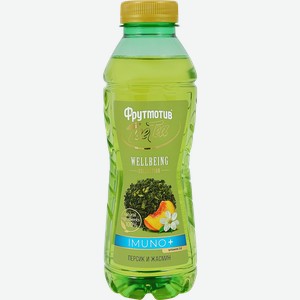 Напиток ФРУТМОТИВ Wellbeing Зеленый чай со вкусом персика и жасмина, 0.5л