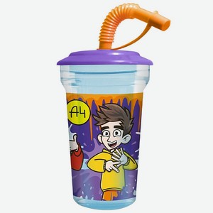 ND PLAY Стакан с трубочкой «Влад А4», дизайн 2, 1 шт