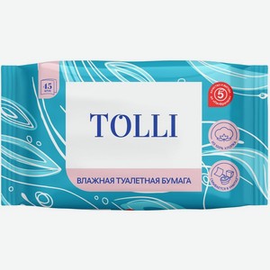 Туалетная бумага Tolli влажная 45шт.