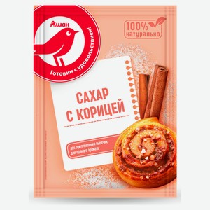 Сахар АШАН Красная птица с корицей, 10 г