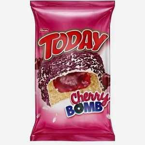 Кекс Elvan Today Cherry Bomb Cake с вишневой начинкой глазированный 40 г