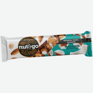 Батончик Nut&Go Миндаль, Кокос, Карамель 36Г