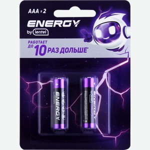 Элемент питания ENERGY BY LENTEL Alkaline battery, Арт. AAA LR03-2B