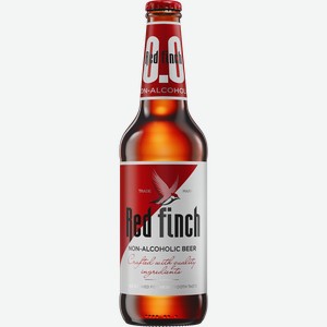 Пиво светлое безалкогольное RED FINCH пастеризованное 0,5%, 0.45л