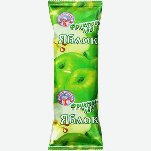 Фруктовый лед НОГИНСКОЕ МОРОЖЕНОЕ со вкусом яблока, эскимо, 90г