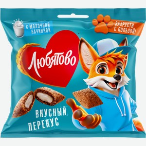 Готовый завтрак ЛЮБЯТОВО Подушечки с молочной начинкой, 40г
