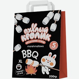 Суфле Пухлый Кролик, Маршмеллоу Ббкью, С Ароматом Пломбира, 200 Г