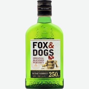 Виски FOX & DOGS купажированный 40%, 0.25л
