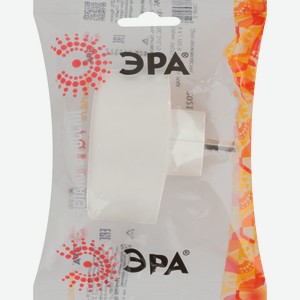 Разветвитель электрический ЭРА SPx-2e-W на 2 розетки с заземлением, 16А, белый, Арт. Б0053478