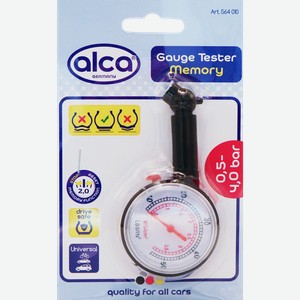Манометр шинный ALCA универсальный 0,5–4кг/см2 до 4,5 Бар, Арт. 564010