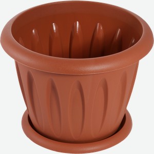 Горшок для растений с поддонником MARTIKA Фелиция терракотовый d 140мм, 0.9л, Арт. С102Т