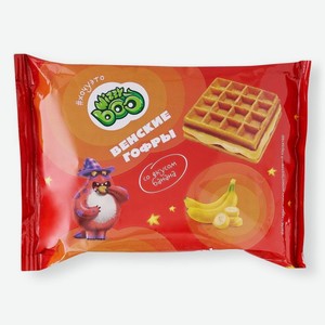 Венские гофры Wizzy Boo Хочу Это сдобные с начинкой банан, 50г