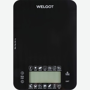 Весы кухонные WELGOT c функцией подсчета калорий, Арт. K79