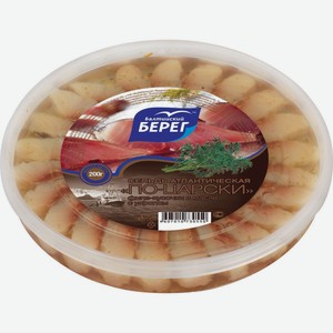 Сельдь филе куски Балтийский Берег По-царски, в масле, с укропом, 200 г