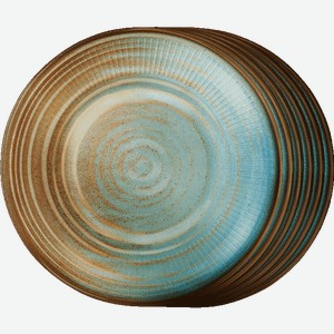 Набор тарелок голубая керамика 6 шт 0.171