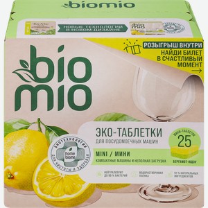 Таблетки для ПММ BIOMIO Bio-tabs Бергамот и юдзу, 25шт