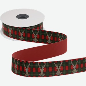 Лента упаковочная декоративная CITY HOME TRADE репсовая с рисунком, 2,5смх2м