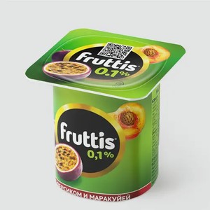 Йогуртный продукт 0.1% «Fruttis» Легкий Персик – маракуйя/ Вишня, 110 г
