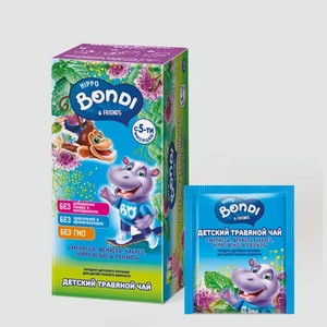 Детский травяной чай «Hippo Bondi & Friends» «Мелисса. Фенхель. Чабрец», 25 пакетиков, 25 г