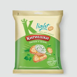 Сухарики «Кириешки Light» со вкусом сметаны и зелени, 33 г