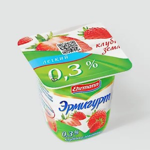 Йогуртный продукт 0.3% «Эрмигурт» «Легкий», клубника-земляника, 100 г