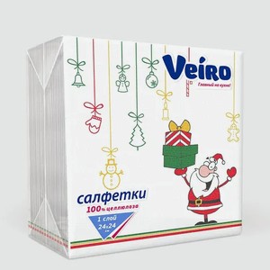 Салфетки сервировочные «Veiro» Зима. Санта, 50 шт