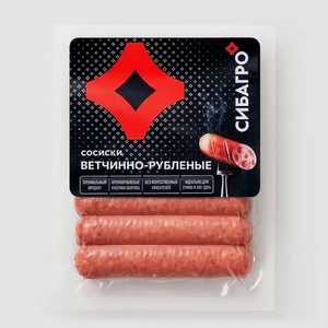 Сосиски «Сибагро» Ветчинно-рубленые, 200 г