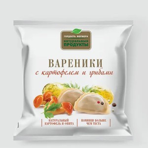 Вареники «Гордость фермера» с картофелем и грибами, 500 г