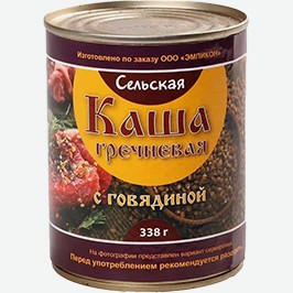 Каша Потанино Гречневая С Говяжьим Фаршем, 338 Г