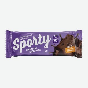 Батончик протеиновый Sporty Тройной шоколад 40г