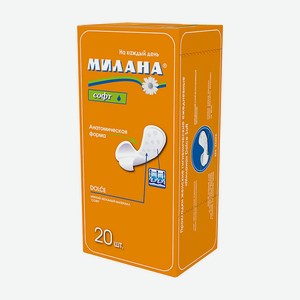 МИЛАНА Прокладки женские гигиенические ежедневные -  DOLCE  Софт 20 шт., 20 шт.