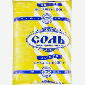 Соль ПОЛЕСЬЕ Экстра йодированная, 1кг