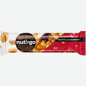 Батончик NUT&GO Арахис-клюква, 42г