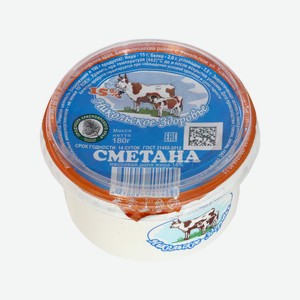 Сметана Никольское Здоровье 15% 180г