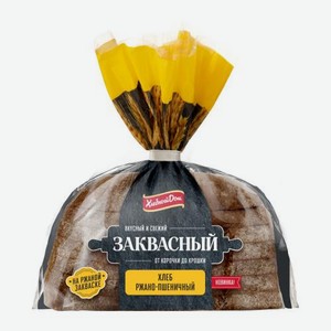 Хлеб Заквасный ржано-пшеничный нарезанный половинка Fazer 400г
