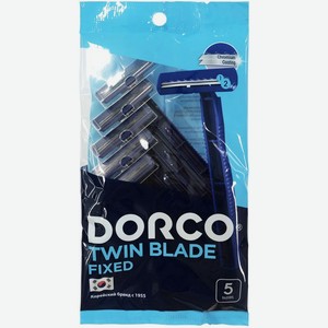 Станок Dorco twin blade fixed для бритья одноразовый 5шт, 5 шт