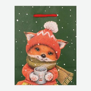 Подарочная сумка бумажная новогодняя 11.5*14.5*6.5см в ассортименте