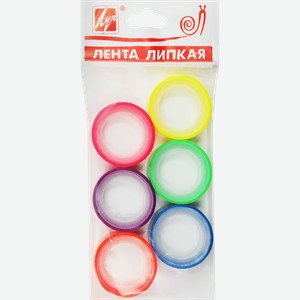 Липкая лента ЛУЧ флуоресцентная 12ммx5м Арт. 21С 1398-08, 6шт