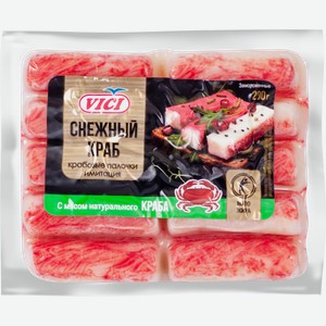 Крабовые палочки замороженные VICI с натуральным мясом краба, 200г