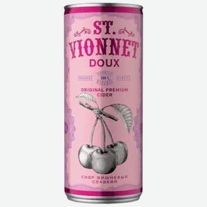 Сидр St. Vionnet Cherry сладкий 0,25 л ж/б