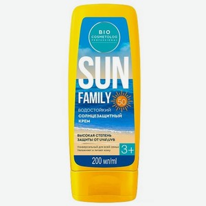 Крем Bio Cosmetolog Professional Sun Family Spf 50 водостойкий солнцезащитный 200мл, 200 мл