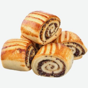 Рулет песочный с маком и начинкой со вкусом Яблоко, 100 г