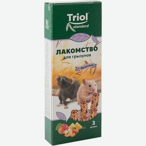 Лакомство Triol для грызунов с фруктами 3в1 80г, 80 г