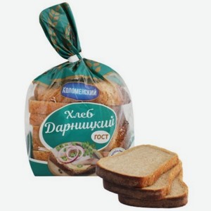 Хлеб КОЛОМЕНСКОЕ Дарницкий, в нарезке, половинка, 350г