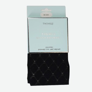 TWINKLE Колготки 80 DEN размер M-L, цвет черный RHOMBUS, размер M-L