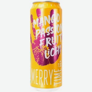 Напиток с/а Мерри Тайм Манго, Маракуйя, Личи 0,43л 7,2%
